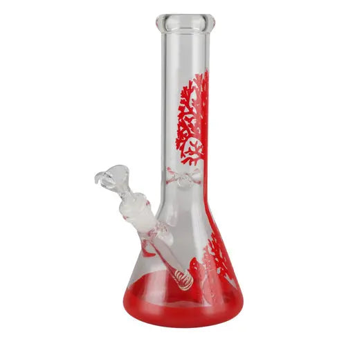 CaliConnected 11” Red Tree Beaker Bong | caliconnected-11-red-tree-beaker-bong | Bongs | CaliConnected